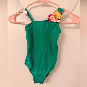 Boden Green Swimsuit with Floral Details